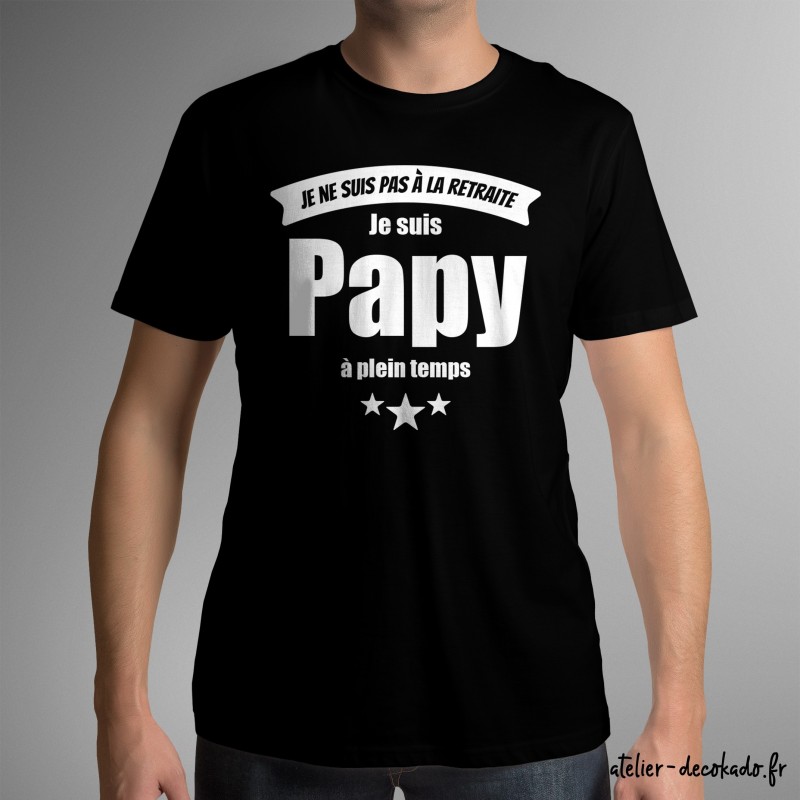 T-shirt homme Papy à plein temps