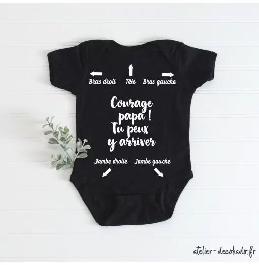 Le Body - courage papa tu peux le faire - avec notice intégrée